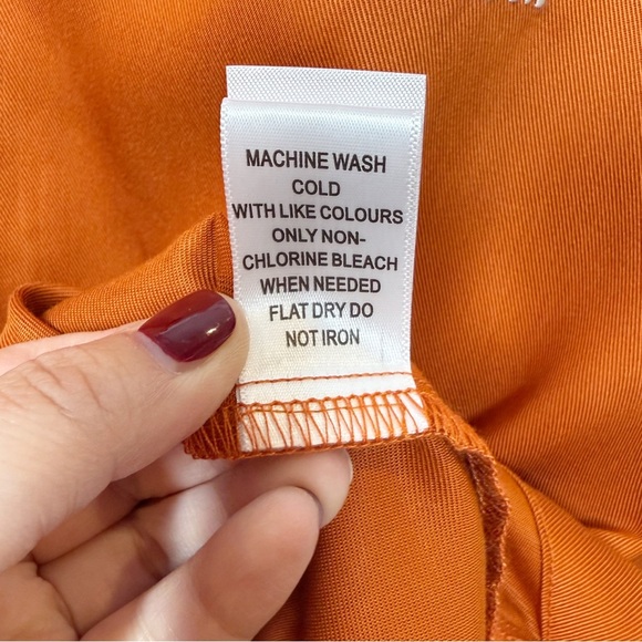 NEW PacSun Celestial Room Orange Embroidered Camp Shirt Shacket Sz L - Picture 14 of 15